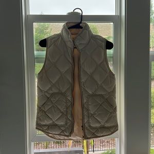 J Crew Cream Puffer Vest